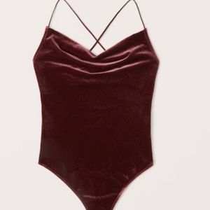 Velvet Cowlneck Bodysuit